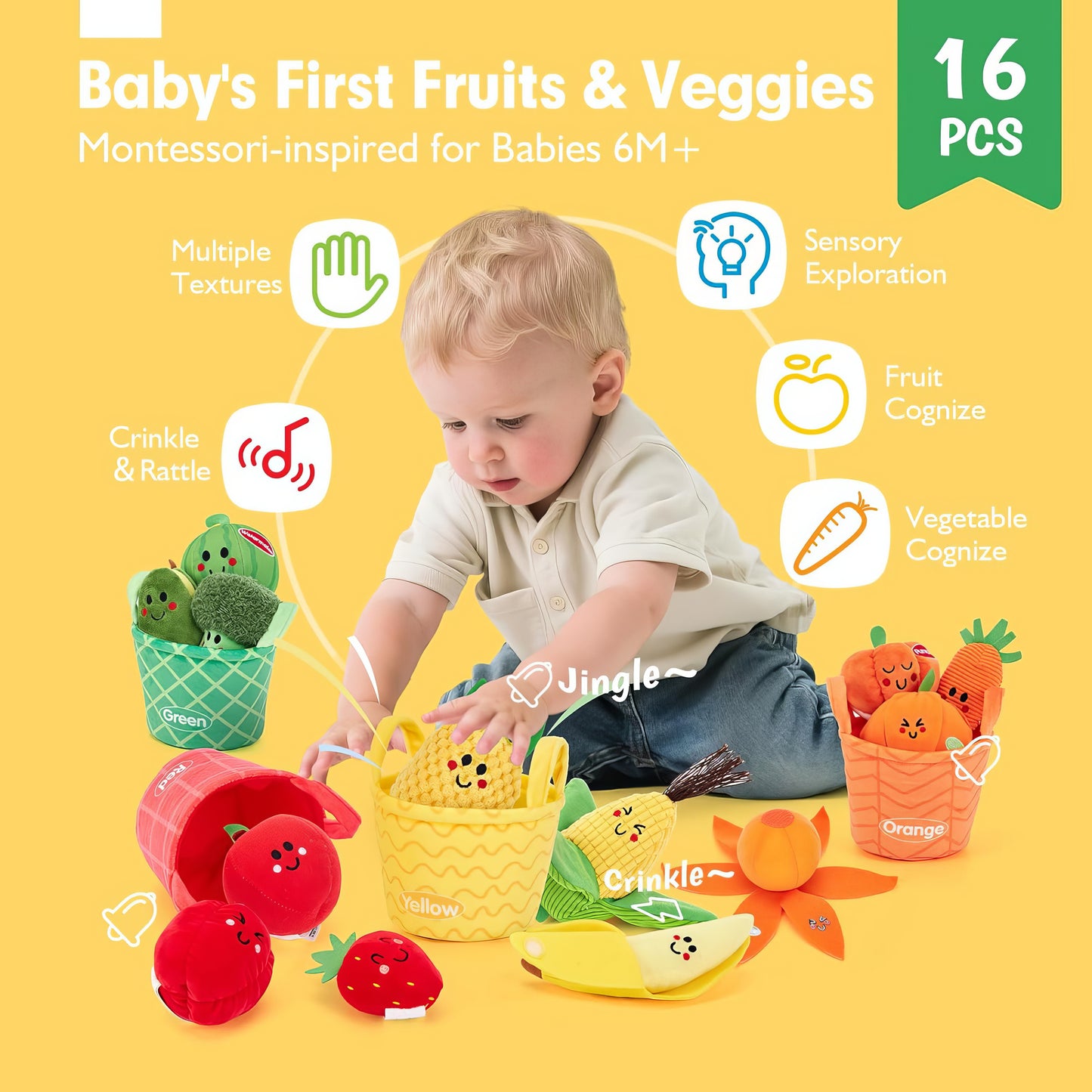 Veggie Basket Montessori Baby (6-12 Months) TurtleBee