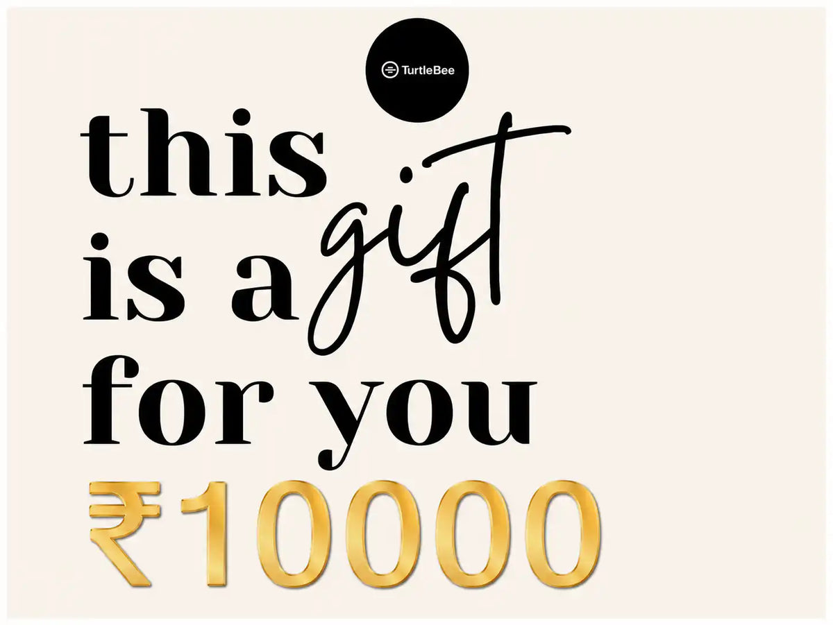 TurtleBee gift card with colorful design, perfect for gifting, featuring vibrant graphics and a clean, modern look.