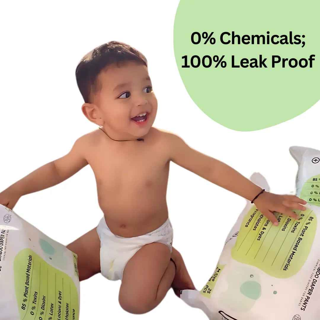 Bamboo Diapers Pants style Size M (9-14 Kgs) - TurtleBee