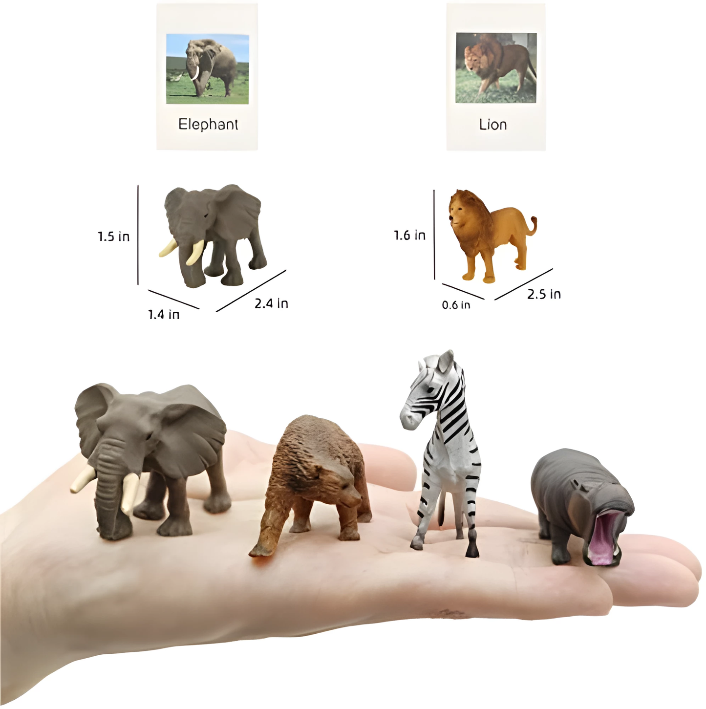 Animal Figures with Matching Flashcards (2-4 years) | Montessori Toys