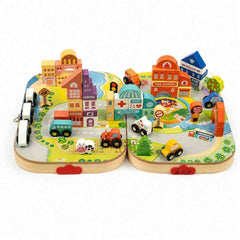 TurtleBee Wooden City Building Blocks Toy (57 Pieces)