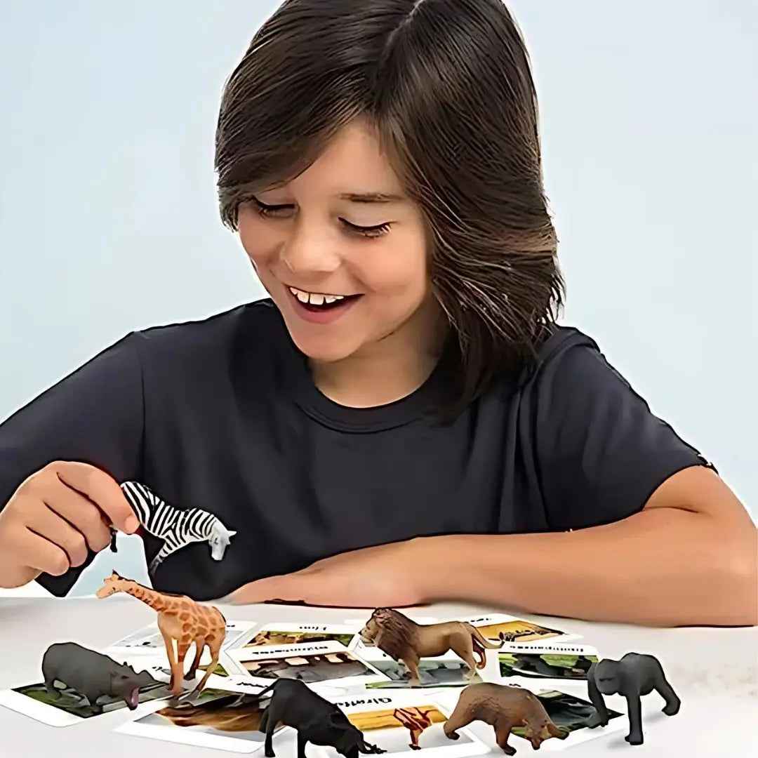 Animal Figures with Matching Flashcards (2-4 years) | Montessori Toys - TurtleBee