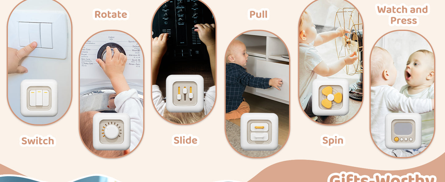 Busy Cube (1-3 years) | Travelling Toy | Montessori Toy
