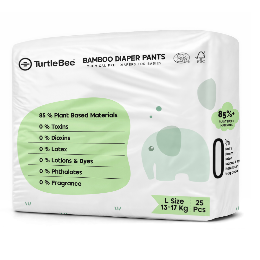 Bamboo Diapers Pants style Large Size (13-17 kg)  (25 Count ) | (Pack of 1)