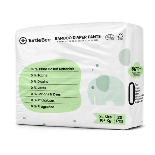 Bamboo Diapers Pants style Ex Large Size( 13-18 kg) ( 25 Count ) | (Pack of 1)