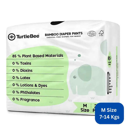Bamboo Diapers Pants style Size M (9-14 Kgs) - TurtleBee