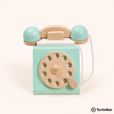 Wooden Style Retro Rotary Telephone Toy for Babies & Kids