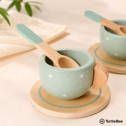 Afternoon Tea Set Wooden Pretend Play Toy for Kids