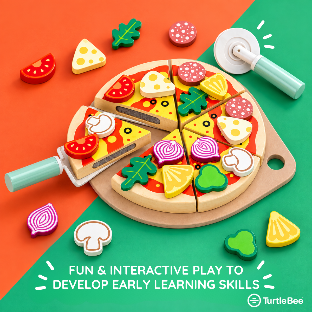 Pizza Chef Junior Wooden Toy TurtleBee