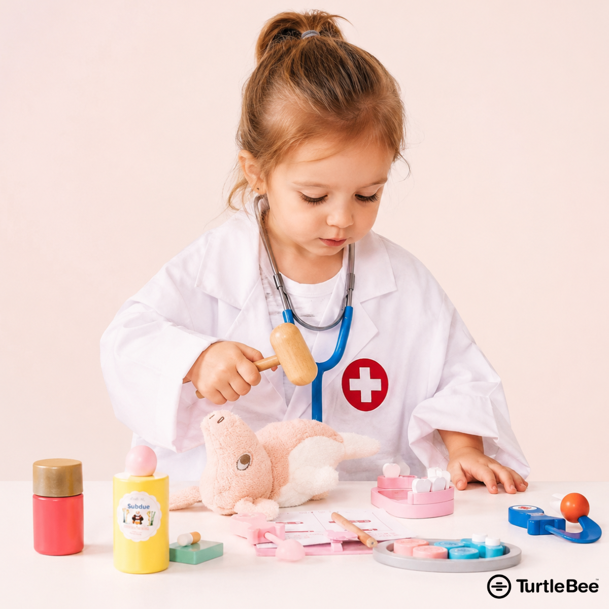 Wooden Dentist Doctor Pretend Play Kit for Kids
