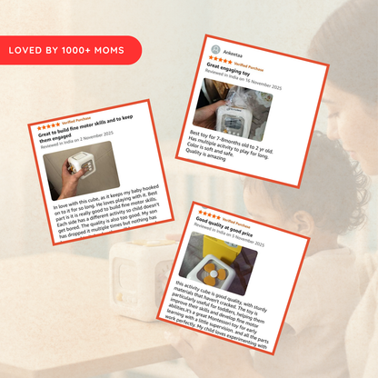 Busy Cube (1-3 years) | Travelling Toy | Montessori Toy