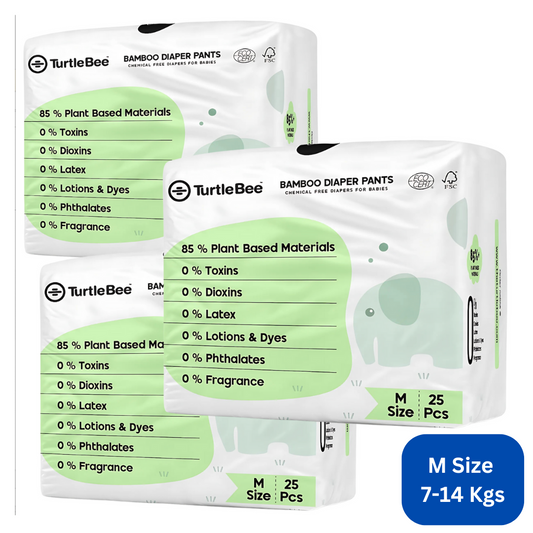 Bamboo Diapers Pants style Size M (9-14 Kgs) | Pack of 3
