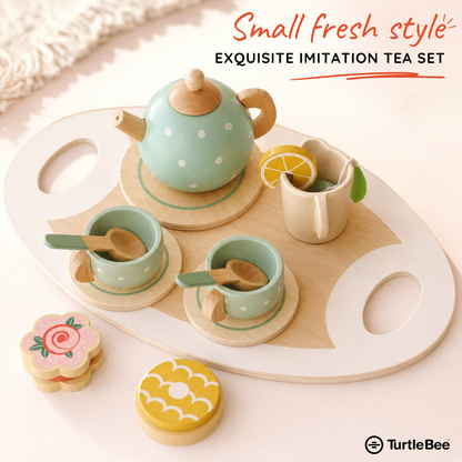 Afternoon Tea Set Wooden Pretend Play Toy for Kids