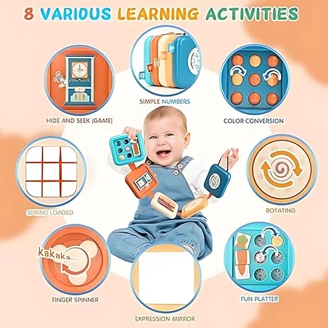 TurtleBee Travelling toy | 2 in 1 Sensory toy & Busy Board