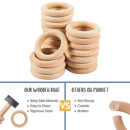 Teether Silicone & Wood (3-12 Months)