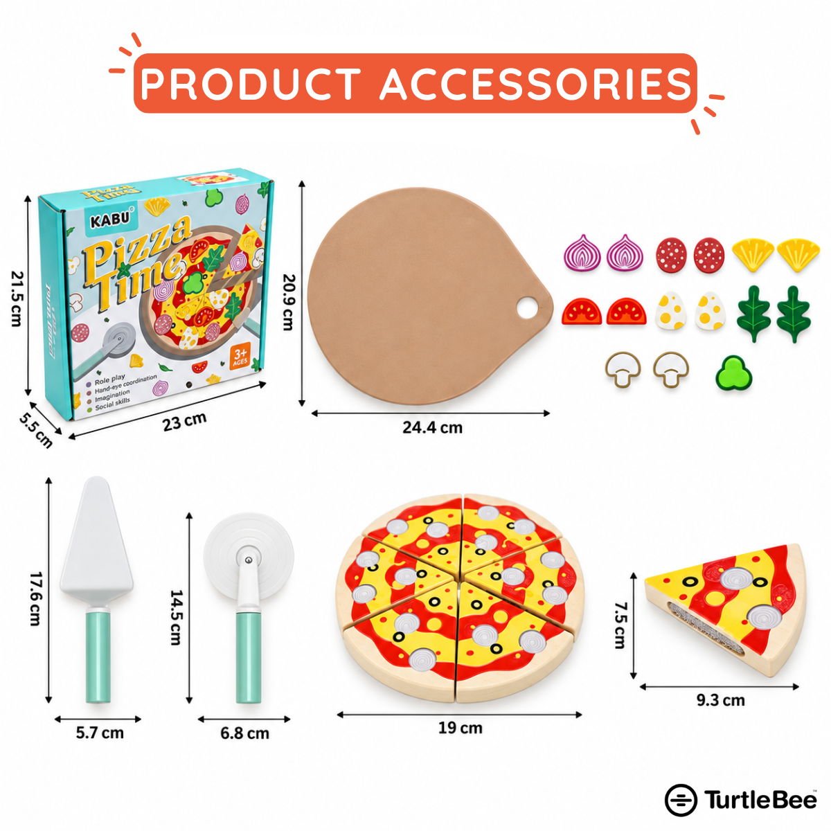 Pizza Chef Junior Wooden Toy TurtleBee