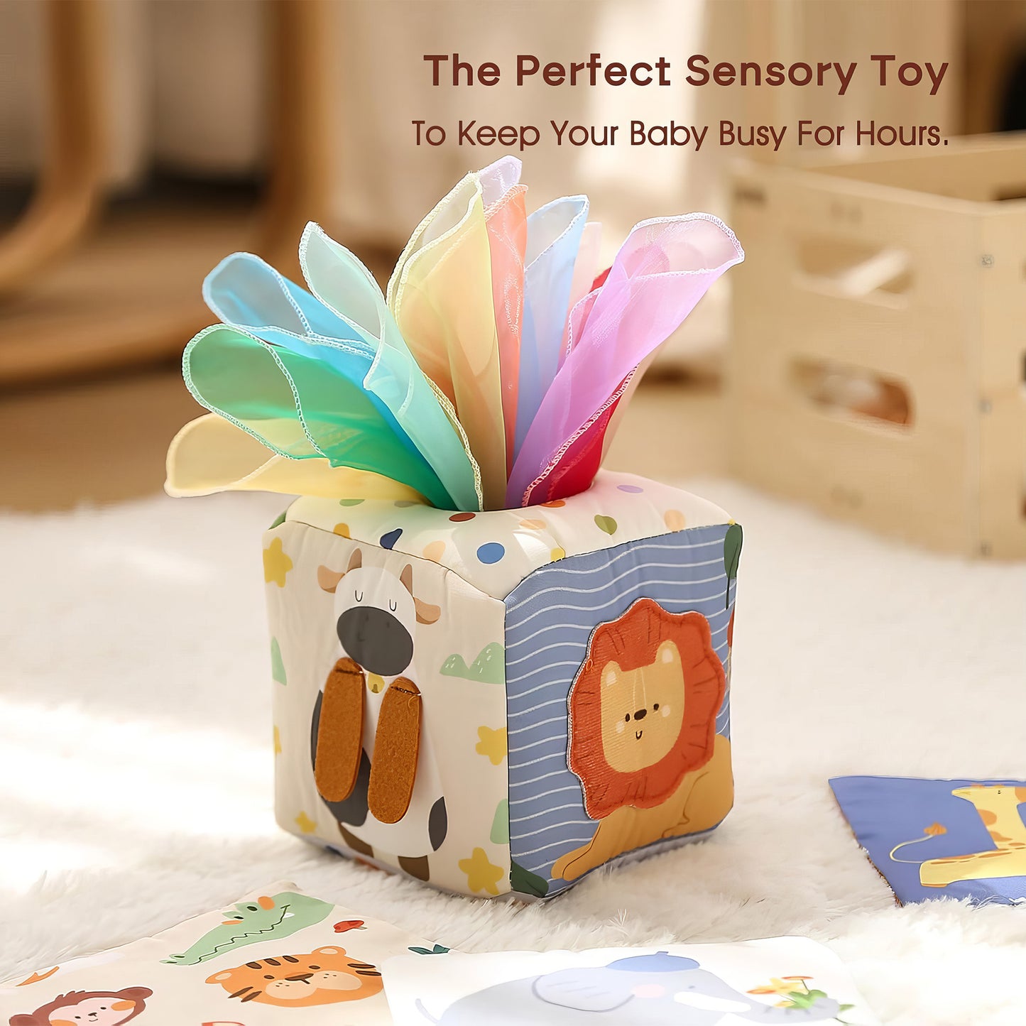 Promise Babe Baby Tissue Box Toy for Babies 0-18 Months TurtleBee