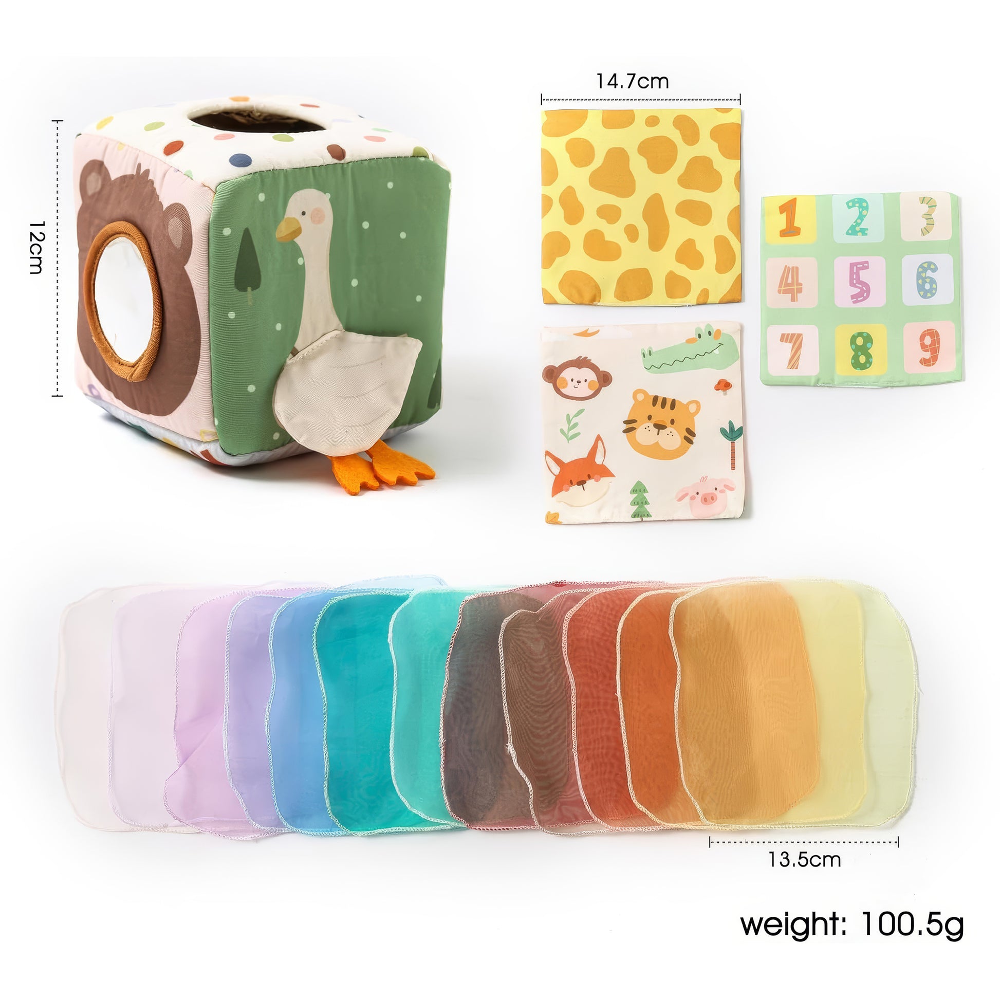 Promise Babe Baby Tissue Box Toy for Babies 0-18 Months TurtleBee