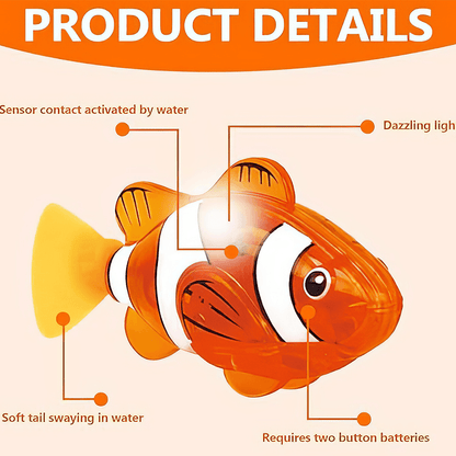 TurtleBee Electric fishing toy 2 PCS Colorful Orange Fish