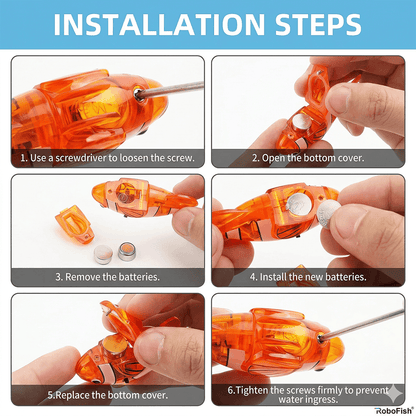 TurtleBee Electric fishing toy 2 PCS Colorful Orange Fish