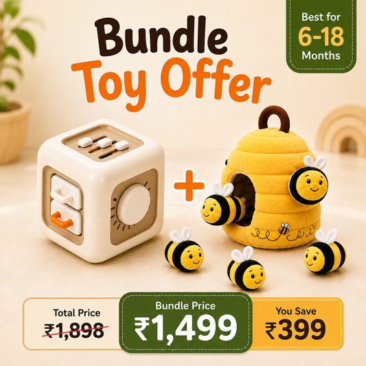 Curious Minds Bundle - Sensory Beehive and Busy Cube (0-2 years) TurtleBee