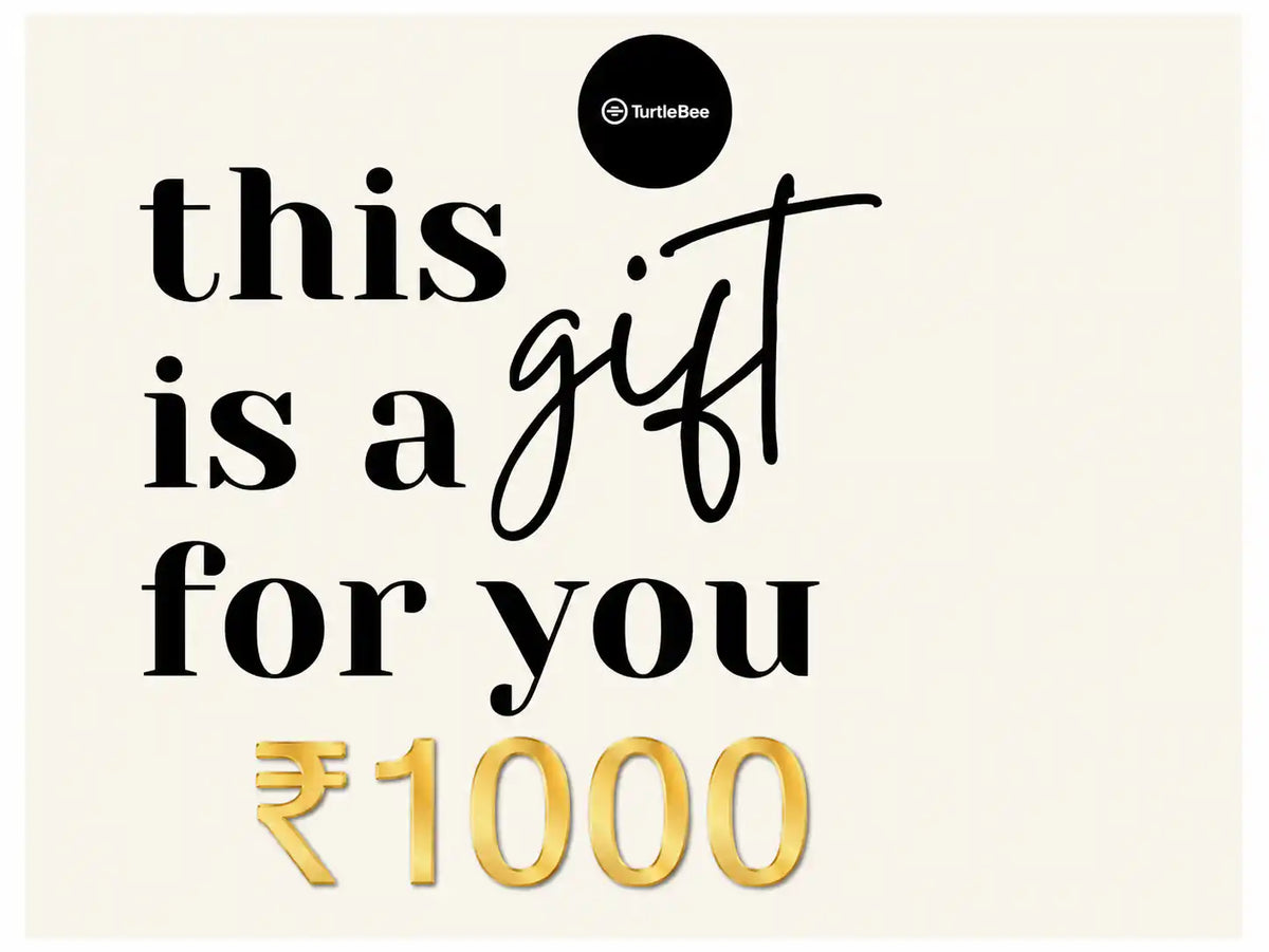 TurtleBee gift card with a colorful design, perfect for gifting options and digital rewards, featuring playful branding elements.
