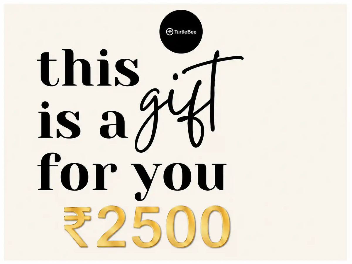 TurtleBee gift card displayed with a colorful design, ideal for gifting, featuring the TurtleBee logo and vibrant graphics.