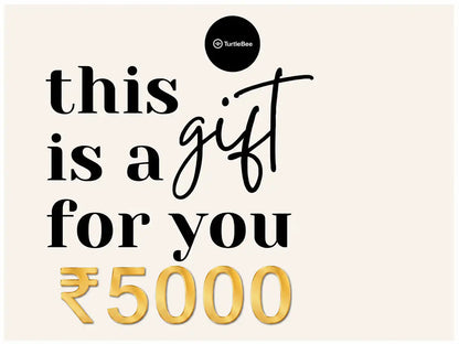 TurtleBee gift card displayed with a modern design, perfect for gifting and versatile for any occasion.
