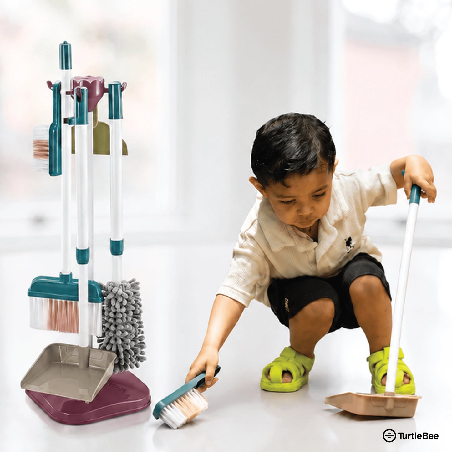 Turtlebee Little Helper | Cleaning Tools Set | Pretend Play | Montessori Toys