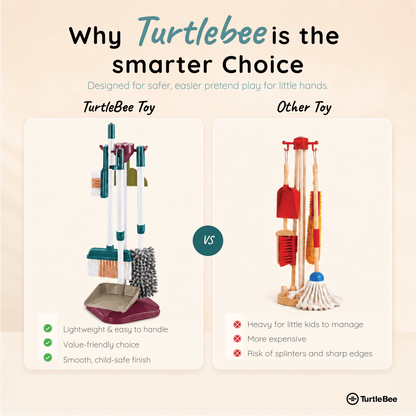 Turtlebee Little Helper | Cleaning Tools Set | Pretend Play | Montessori Toys