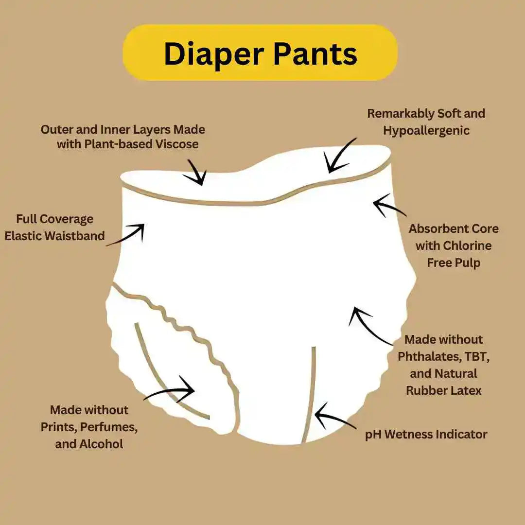 Bamboo Diapers Pants style Size M (9-14 Kgs) - TurtleBee