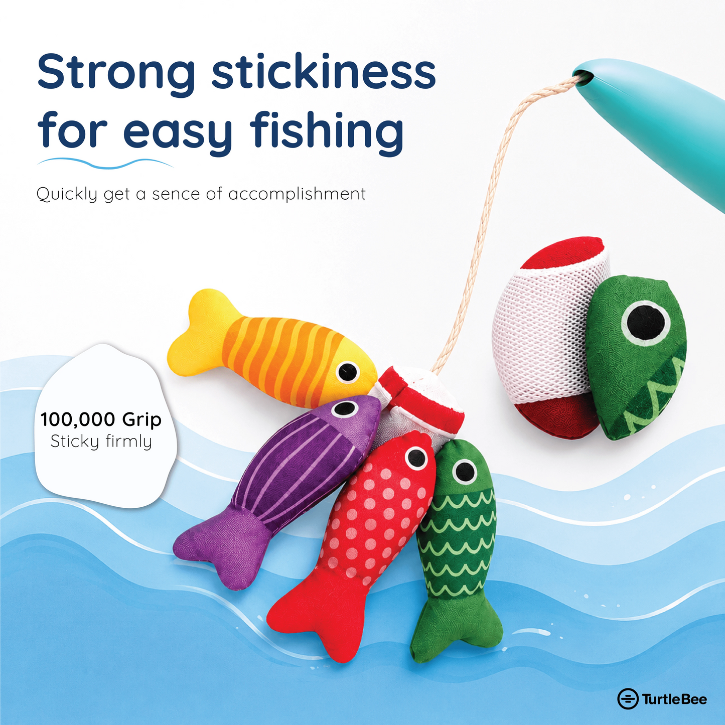 Turtlebee Catch & Count- Montessori Fishing Game for Toddlers 1-3