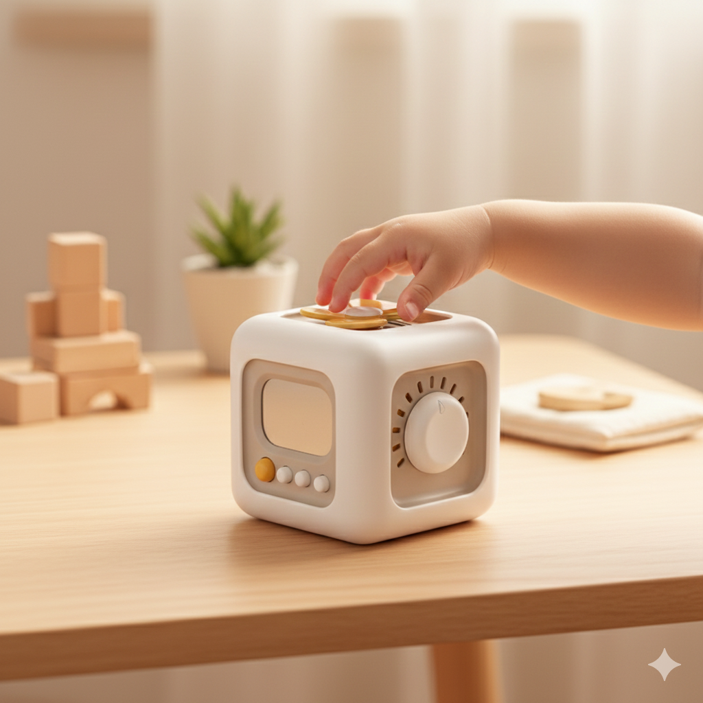 Busy Cube (1-3 years) | Travelling Toy | Montessori Toy