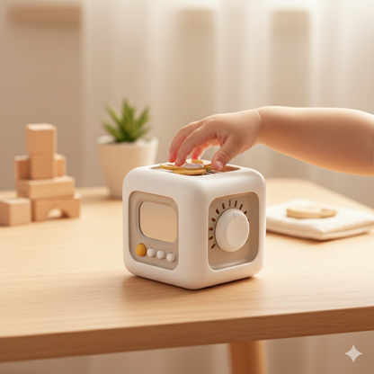 Busy Cube (1-3 years) | Travelling Toy | Montessori Toy