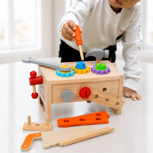 Bench Tool Box Set - 29 Piece Pretend Play Construction Toy
