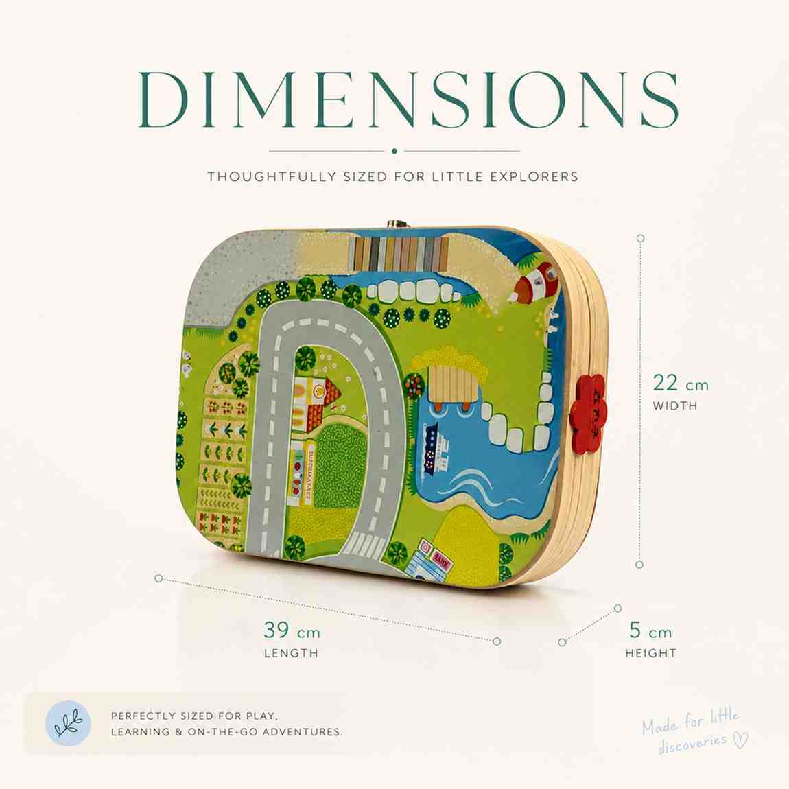 TurtleBee Wooden City Building set for Kids