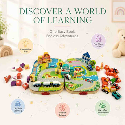 TurtleBee Wooden City Building set for Kids