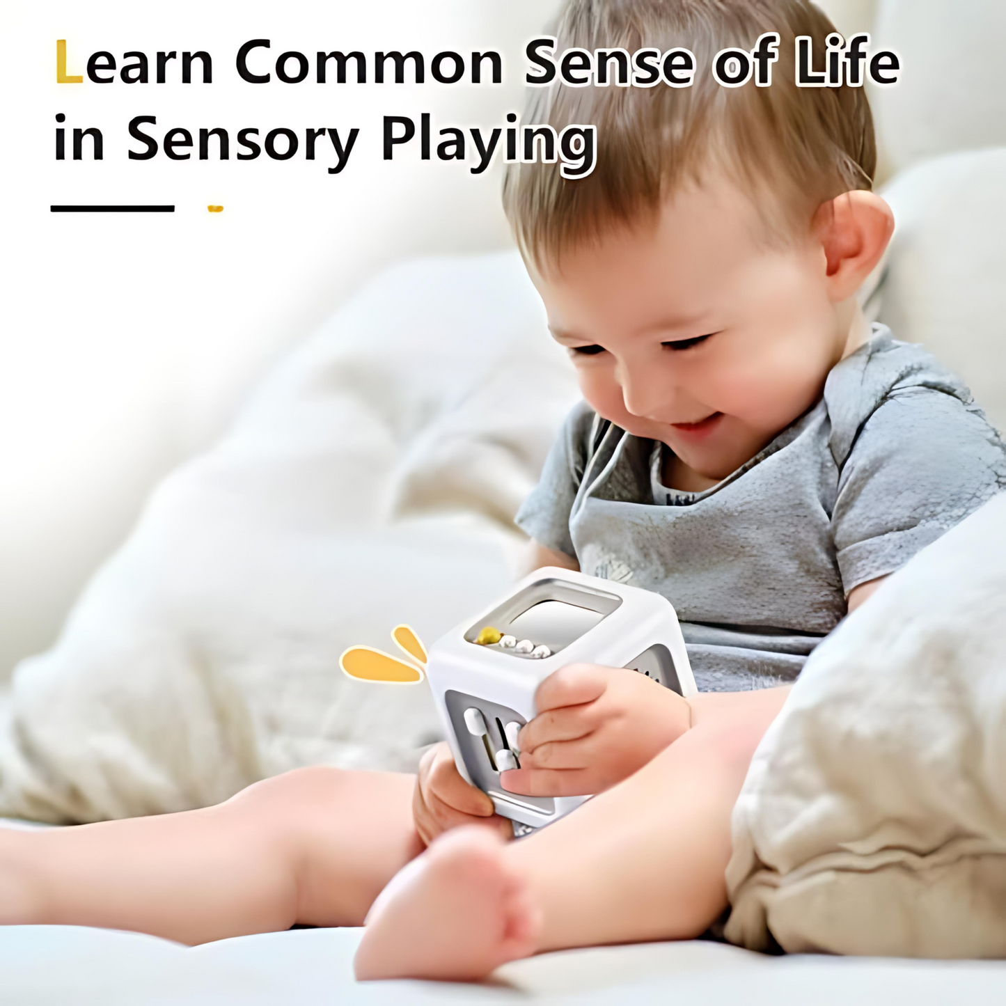 Busy Cube (1-3 years) | Travelling Toy | Montessori Toy
