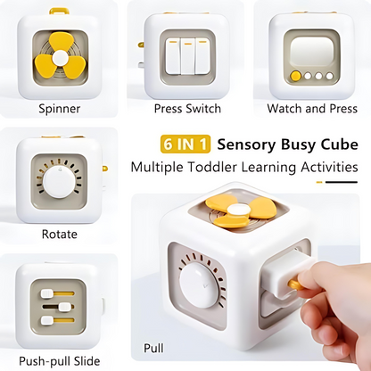 Busy Cube (1-3 years) | Travelling Toy | Montessori Toy
