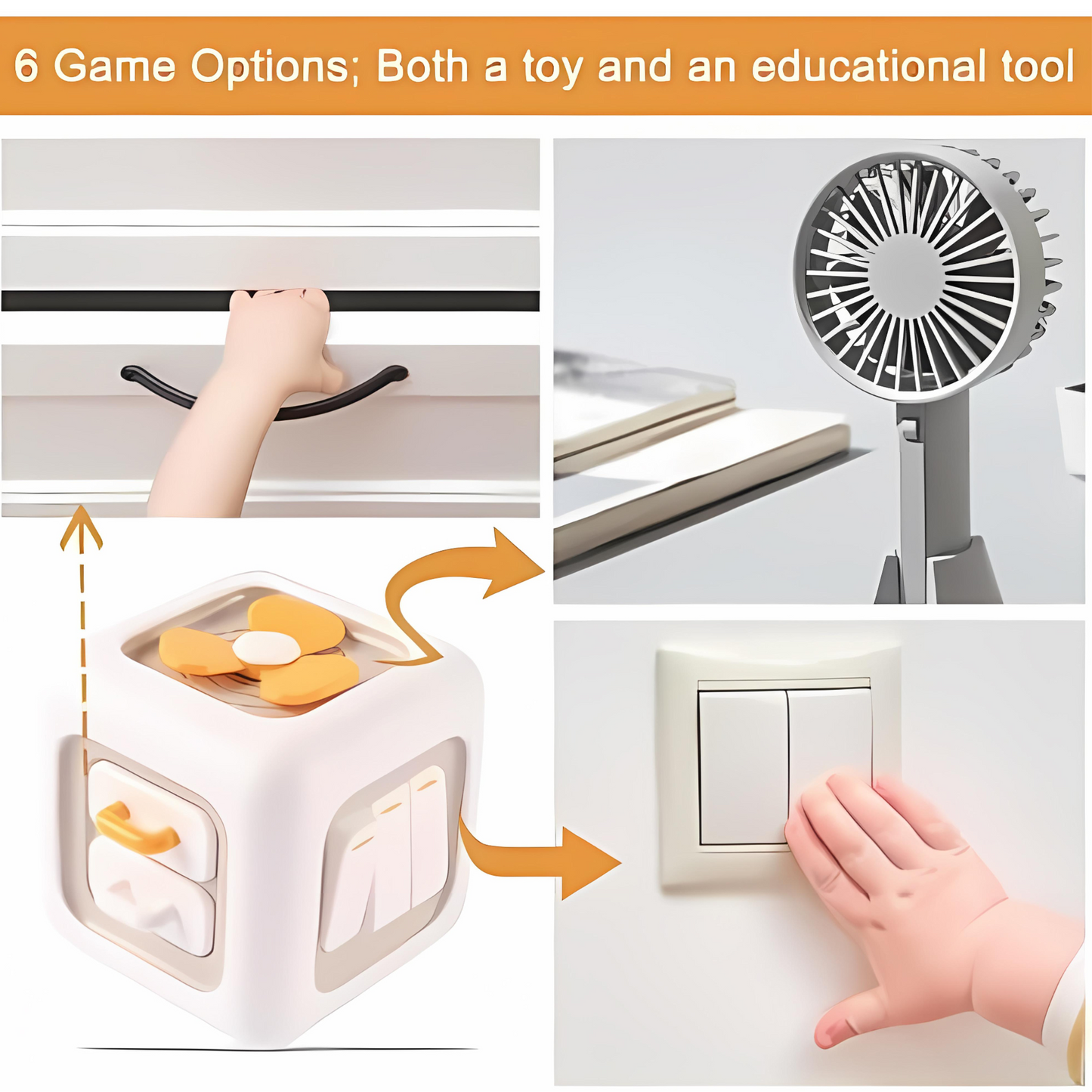 Busy Cube (1-3 years) | Travelling Toy | Montessori Toy