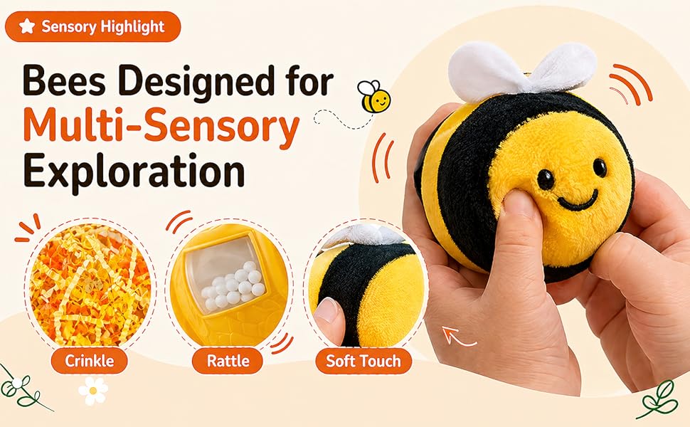 Hide-Seek Sensory Beehive Soft Toy