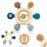 Teether Silicone & Wood (3-12 Months)